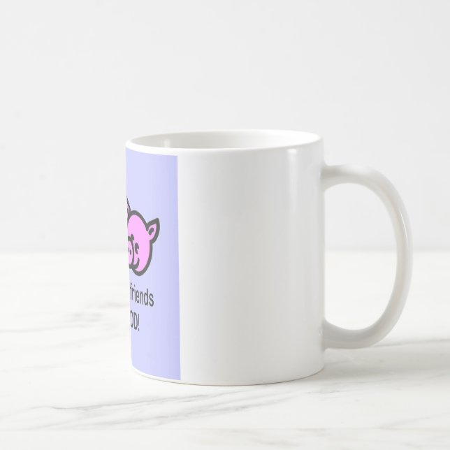 Animals are friends not food! coffee mug (Right)