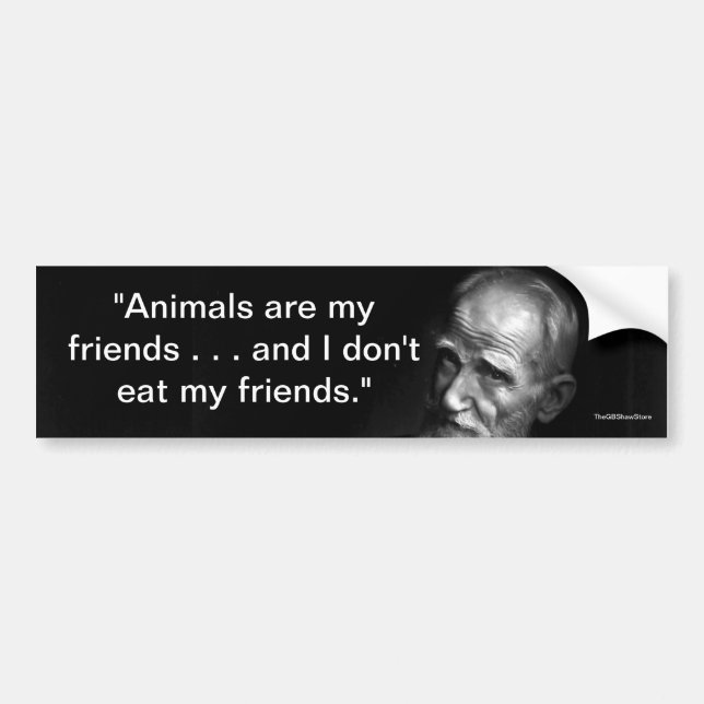 Animals Are Friends - Shaw Bumper Sticker (Front)