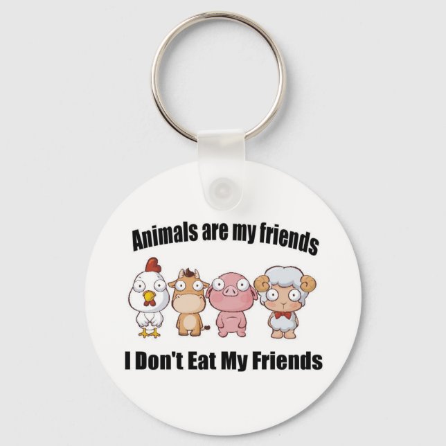 Animals are my friends keychain (Front)