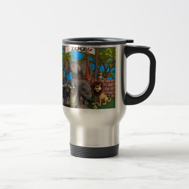 Animals at the Zoo Travel Mug (Right)