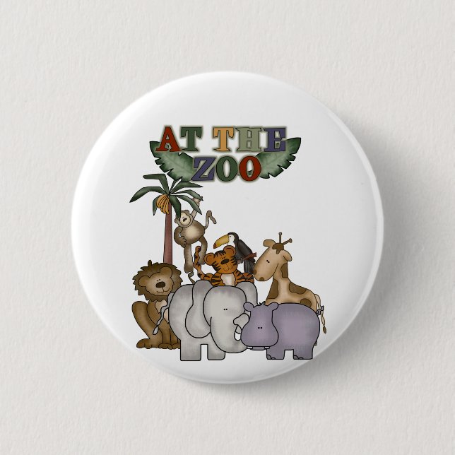 Animals at the Zoo Tshirts and Gifts Pinback Button (Front)