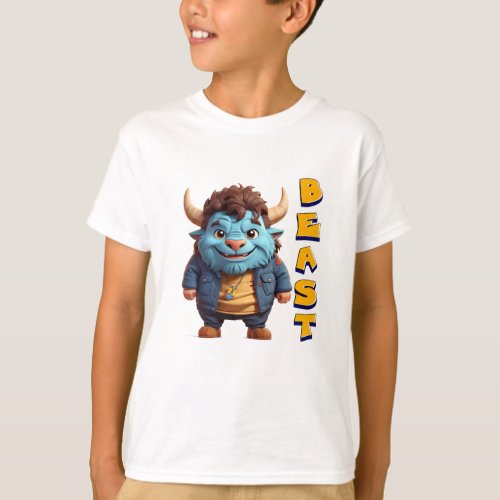 Animals Beast Crtoon Bufallo T_Shirt