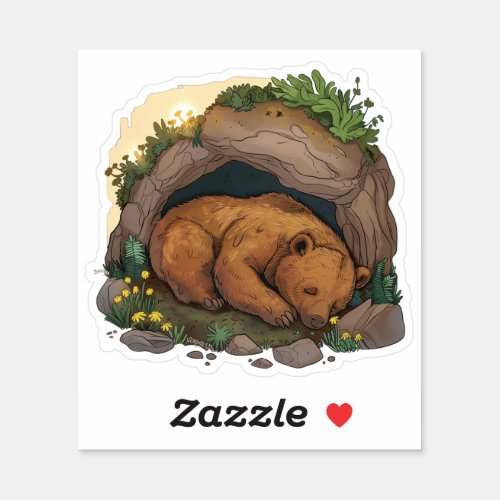 Animals Being Cozy _ Bear Sticker