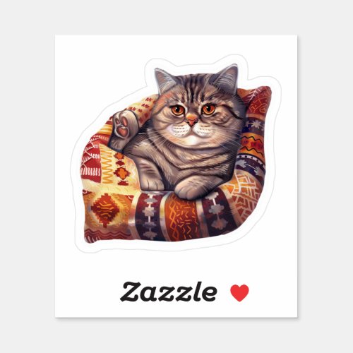 Animals Being Cozy _ Cat Sticker