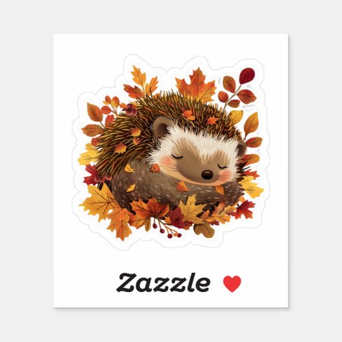 Animals Being Cozy _ Hedgehog Sticker