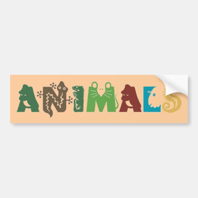 Animals Bumpersticker Bumper Sticker (Front)