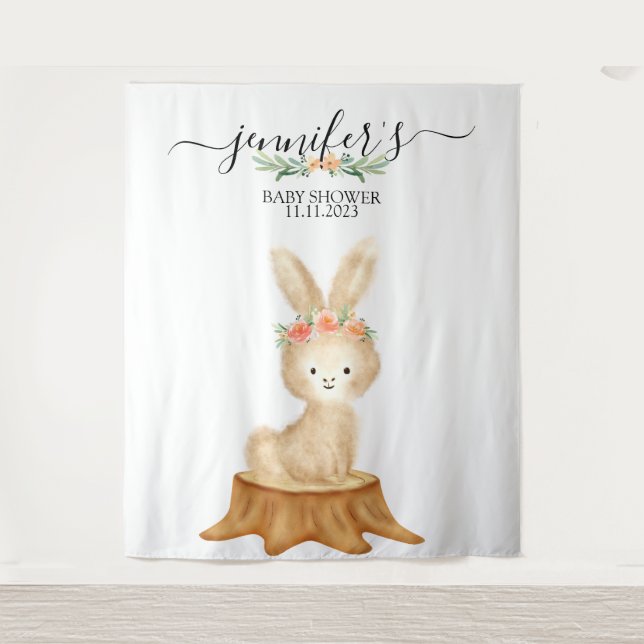 Animals bunny rabbit Family wildlife baby backdrop (Front)