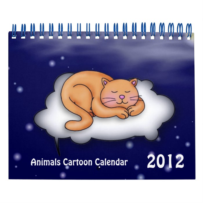 Animals Cartoon 2012 Calendar