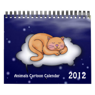 Animals Cartoon 2012 Calendar