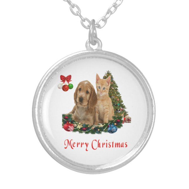 Animals Christmas Locket Necklace (Front)