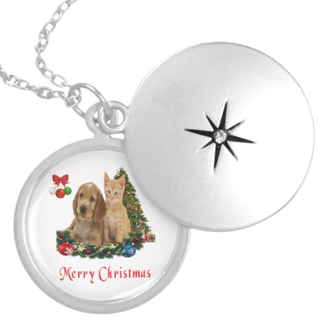Animals Christmas Locket Necklace (Front)