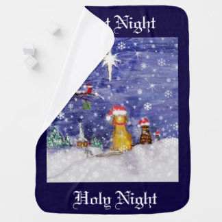 Animals Christmas Silent Night Holy Night blanket