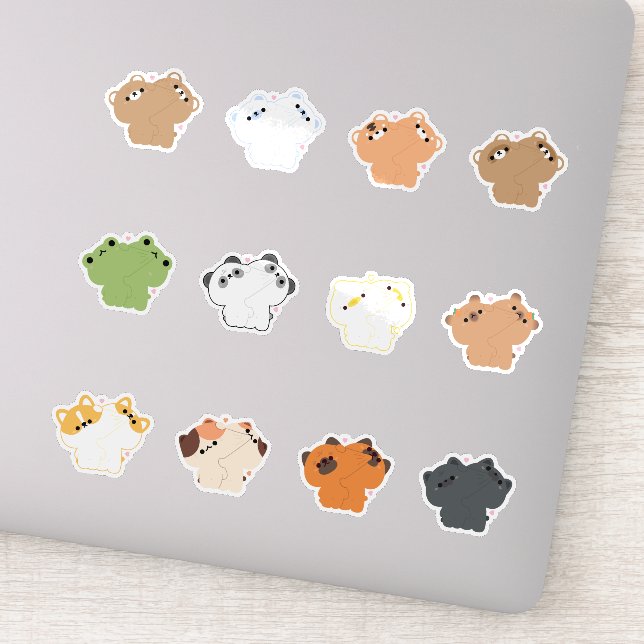 Animals Couple Sticker (Detail)