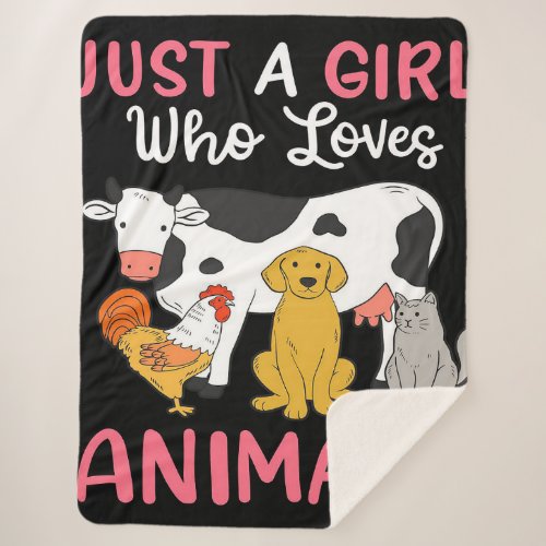 Animals Cow Chicken Dog Cow lover blanket gift