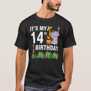 Animals Dance Together Happy 14 Years It's My 14th T-Shirt