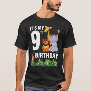 Animals Dance Together Happy Me 9 Years It's My 9t T-Shirt