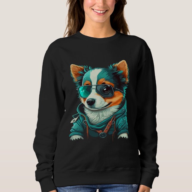 Animals Dog Cat Owl Fox Cute  2 Sweatshirt (Front)