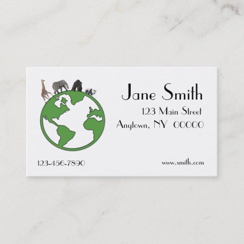 Animals Earth Business Card