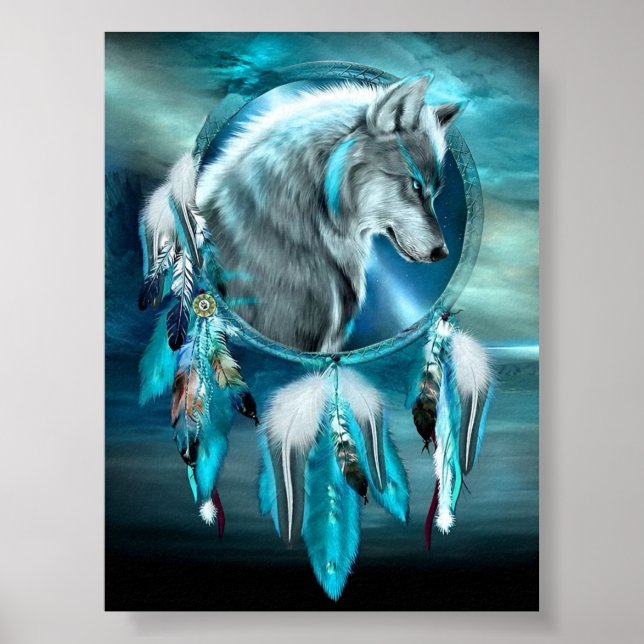  Animals Embroidery Diamond Painting Kits Wolf  Poster (Front)