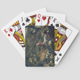 Animals Entering the Ark (oil on canvas) Poker Cards
