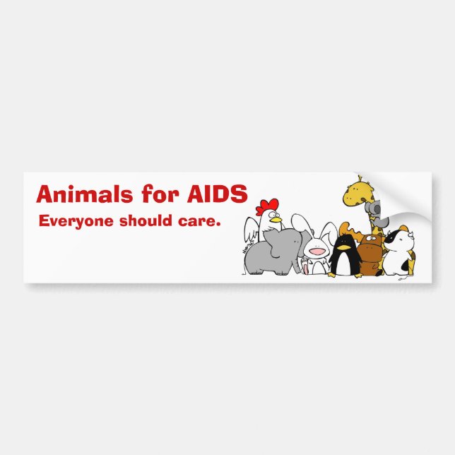 Animals for AIDS Bumper Sticker (Front)