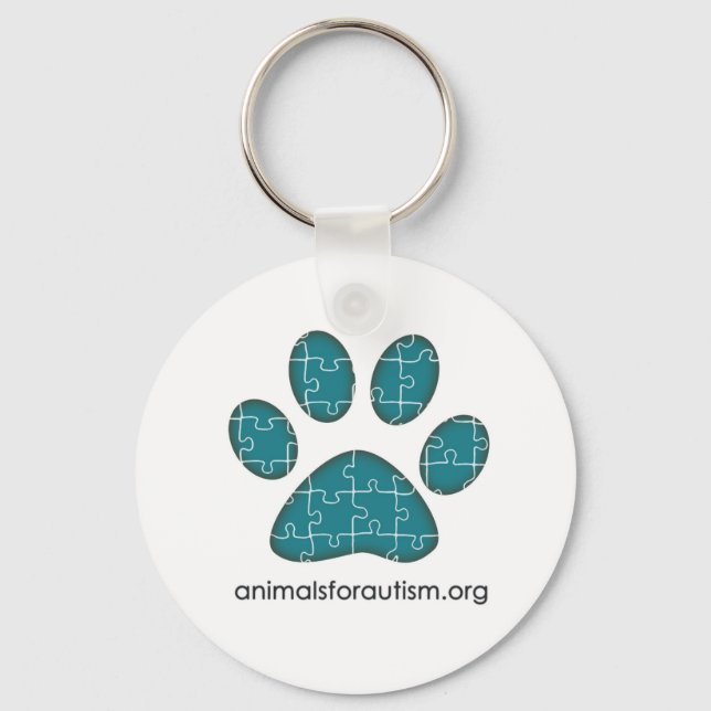 Animals for Autism Logo Keychain (Front)