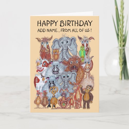 Animals from all of us  card
