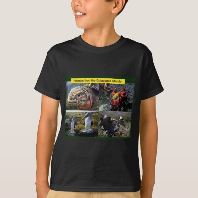 Animals from the Galapagos islands T-Shirt (Front)