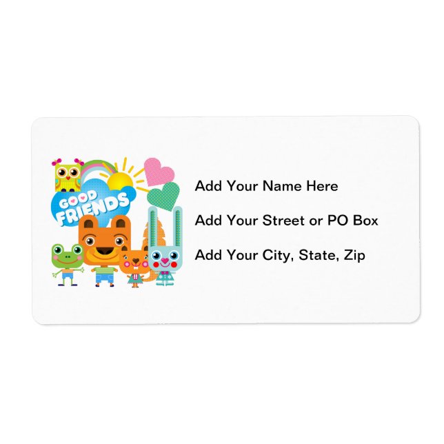 Animals Good Friends Label (Front)