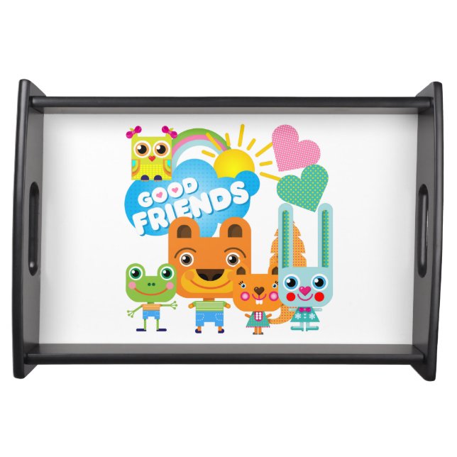 Animals Good Friends Serving Tray (Front)