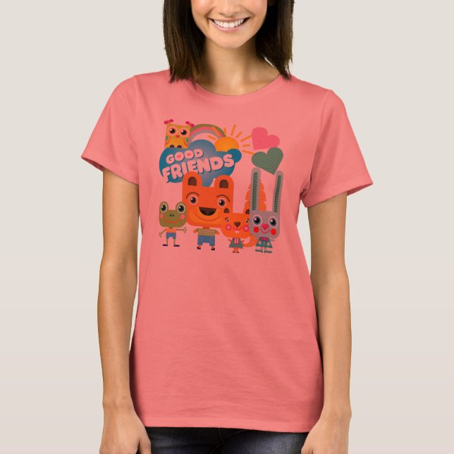 Animals Good Friends T-Shirt (Front)
