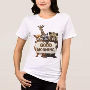 Animals, Good Morning, Tri-Blend Shirt