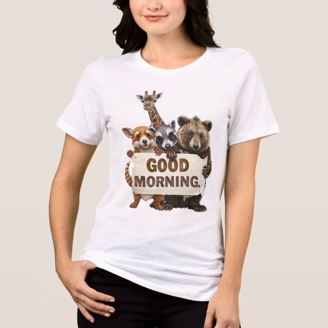 Animals, Good Morning, Tri-Blend Shirt (Front)