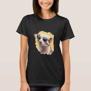 Animals Graphic  Ferret Wearing Sunglasses 2 T-Shirt