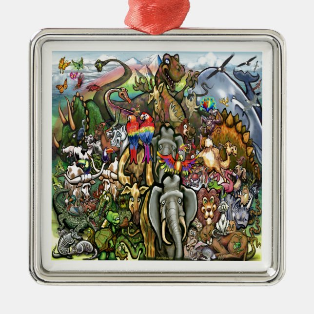 Animals Great & Small Metal Ornament (Front)