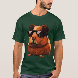 Animals Guinea Pig Wearing Sunglasses T-Shirt