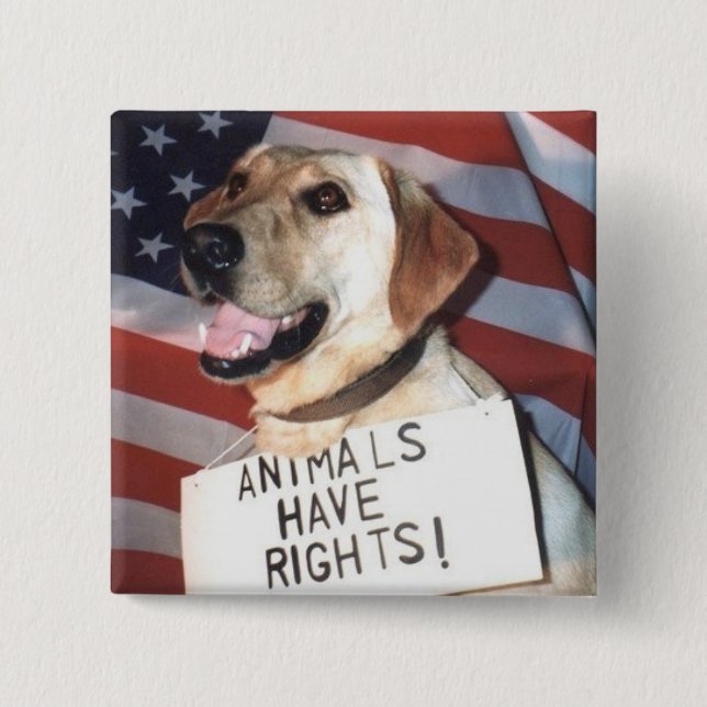 Animals Have Rights Button (Front)