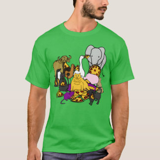 Animals Having A Pizza Party friend T-Shirt