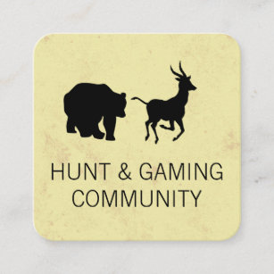 Animals / Hunting Community Square Business Card