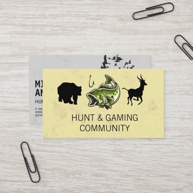 Animals / Hunting / Gaming Business Card (Front/Back In Situ)