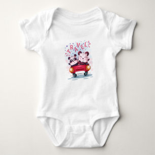 Animals in a car No 6 Baby Bodysuit