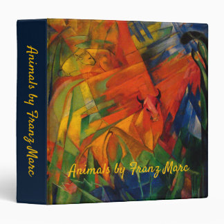 Animals in a Landscape by Franz Marc 3 Ring Binder