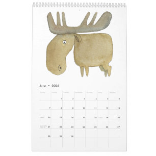 Animals in a Square Calendar