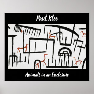 Animals in an Enclosure by Paul Klee Poster
