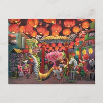 Animals In China Town Postcard by colonelle at Zazzle
