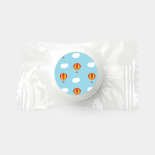 Animals in hot air balloon on blue life saver® mints