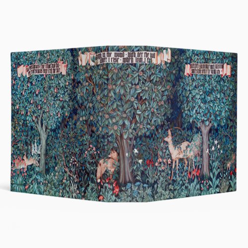 Animals in The Forest William Morris 3 Ring Binder