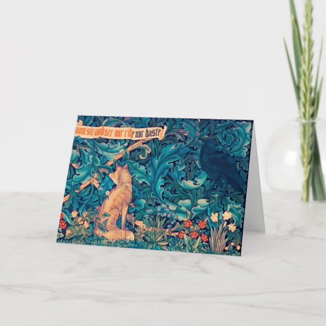 Animals in The Forest, William Morris Card (Front)