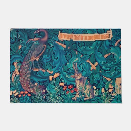 Animals in The Forest William Morris Doormat