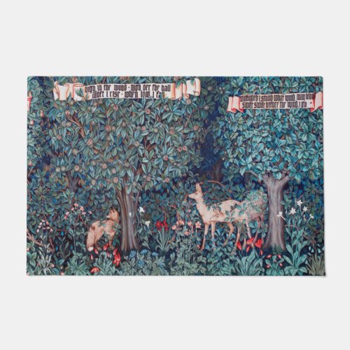 Animals in The Forest William Morris Doormat